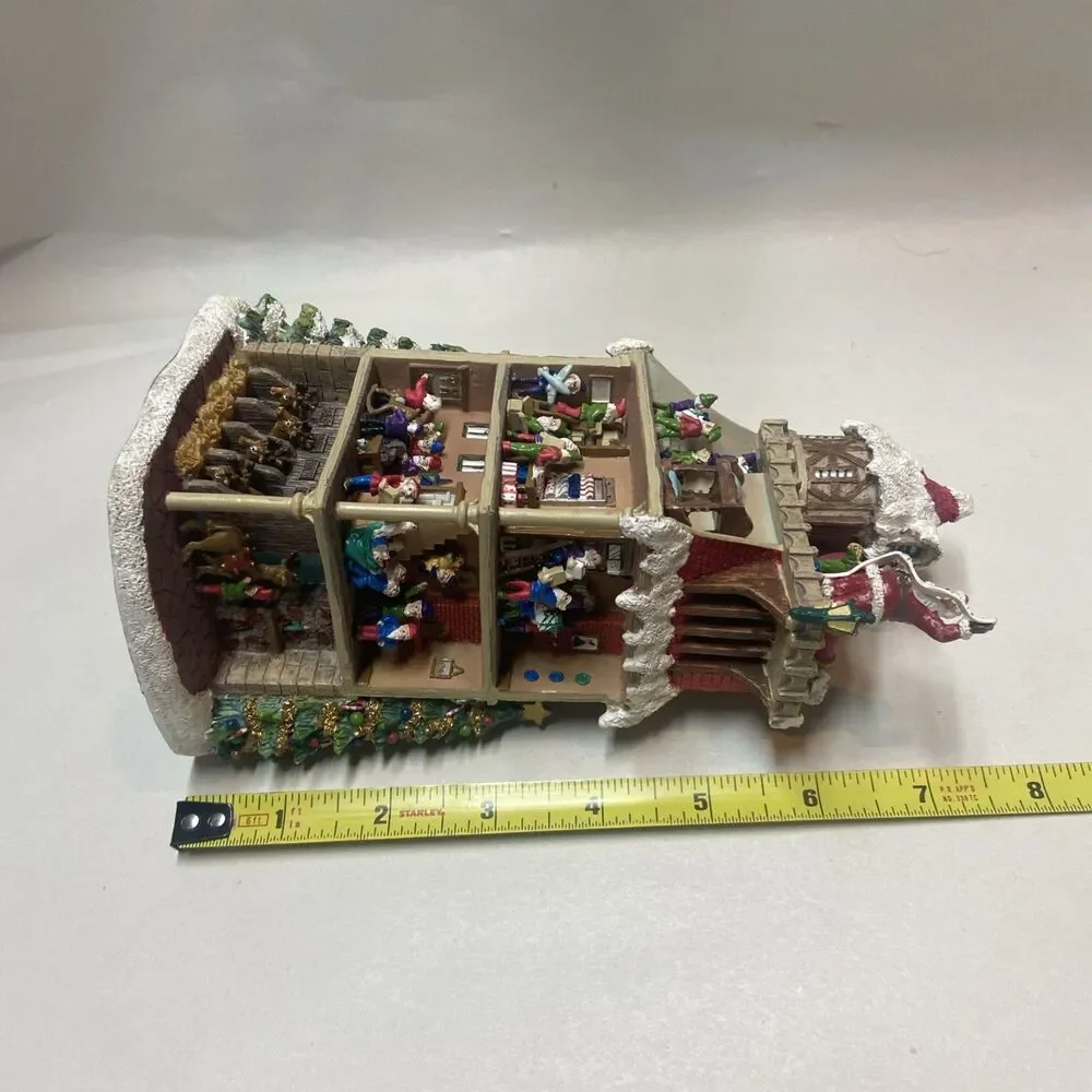 Vintage Handcrafted Imagination Santa's Workshop Figurine 8 in Resin 2000